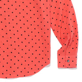 オーバーフィットドットプリントシャツ/OVERFIT DOT PRINT SHIRT-DEEP RED