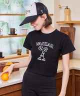 フラワークロップ半袖Tシャツ