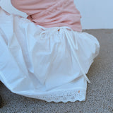 レースヘムフルスカート / LACE HEM FULL SKIRT, WHITE