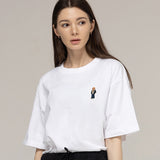 タトゥーエンブロイダリーストライパーショートスリーブT / Tattoo Dog Embroidery Striper Short Sleeve Tee_5color