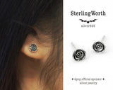ローズシルバーイヤリング / Rose silver stud earring (4591731900534)