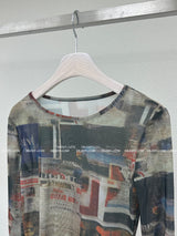 ロンドン シースルー クロップ Tシャツ