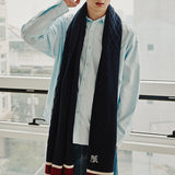 ケーブルニットロゴマフラー/CABLE KNIT LOGO MUFFLER_NAVY
