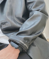 エッセンシャルブレザーレザージャケット/Essential Blazer Leather Jacket J23 Black