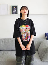 グラフィックホットエアバルーンTシャツ/ VENTIQUE Graphic hot air balloon T-shirt 5color