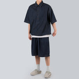 デニムスキッパーシャツ / Denim skipper shirt