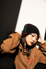 コラボレーションニット帽（ブラック）I Saki Misaka × PIECEMAKER (6623236030582)
