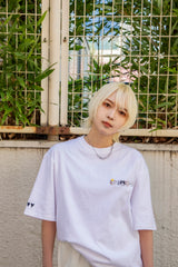 コラボレーションキャットロゴTシャツ（白）I Mewhan × VVV (6554125631606)