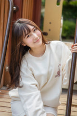 コラボレーションスウェット（アイボリー）I Fuko Yagura × typeservice (6595304554614)
