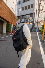 コラボレーションリュック（黒） + マルチケース（パンジー柄） I Moga Mogami × VETEZE (6634267443318)
