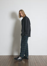 DREAMCATCHER CHECK LOOSE-FIT PANTS (Blue) / ドリームキャッチャーチェックルースフィットパンツ