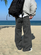 テイルバックピンタックデニムパンツ / TAIL BACK PINTUCK DENIM PANTS