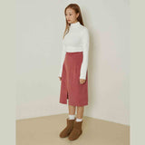 エボニーシャーリングタートルネックトップ/Ebony shirring turtleneck top (white)