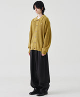RELAXED KNIT  COLLAR CARDIGON (MUSTARD)