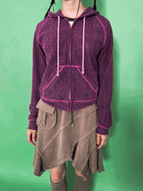 DOUBLE MOSS ZIP HOODIE