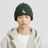 YPペイズリーパッチニットビーニー / YP PAISLEY PATCH KNIT BEANIE DEEP GREEN