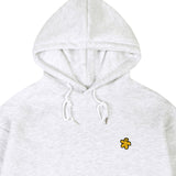 [UNISEX]Yellow odd flower embroidery hoodie