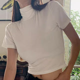 Chewy Crop Mock Tee - t