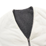 [UNISEX] Reversible Padded Cardigan Coat (Off White) (6656653557878)