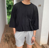 Perfect Slub 3/4 Sleeve Box T (5color) (6699883102326)