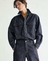 UNISEX DENIM SHIRT JACKET & PANTS SET M - INDIGO BLUE (6636434882678)