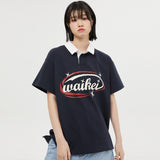 ロゴラグビーカラー半袖Tシャツ/Logo rugby collar half sleeve tshirts