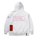 NOISE OVERSIZED HEAVY SWEAT HOODIE WHITE / BLACK (6609537794166)
