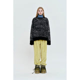 CHERRY TEXTURE LOOSE FIT KNIT [BLACK]