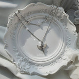 Baby Angel Layered Necklace - Silver ver.