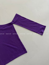 アンバランスオフショルダーノットTシャツ