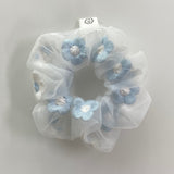 SKYBLUE FLOWER SCRUNCHIE