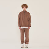 シグネチャーロゴハーフジップアップスウェットシャツ/SIGNATURE LOGO HALF ZIPUP SWEATSHIRTS COCOA BROWN (6699006099574)