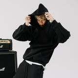 オーバーフィットプリンティングパーカー/OVERFIT PRINTING HOODIE-BLACK
