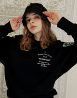 GRANNY SQUARE SWEATSHIRT BLACK (6691428434038)