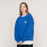 [UNISEX] Small cloud smile white clip sweatshirt (6655505006710)