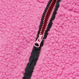 KIRSH X MISAKI KAWAI FLEECE MIX PATCH STADIUM JACKET [PINK]