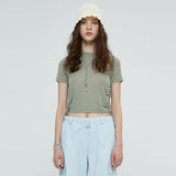 サイドスリットトップ / SIDE SLIT TOP (KHAKI)