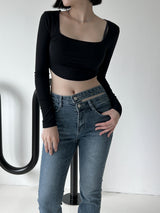 ホットクロップロングスリーブTシャツ/Hot Crop Long Sleeve T-shirt (4color)
