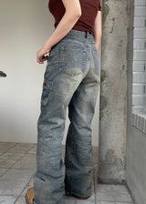 y2kヴィンテージデニムジッパーハイウエストパンツ / y2k vintage denim zipper high-waist pants