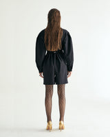 MOCK NECK STRING MINI ONEPIECE - BLACK (6635994841206)