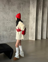 Jewelry ribbon red beanie