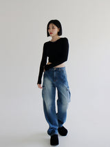 セニティーカーゴパンツ / no.5184 Senity Cargo Pants - Deep blue