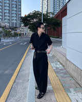 LE ブランクデニム半袖シャツ / LE Blanc Denim Short-Sleeved Shirt (Set - Up / 1 color)
