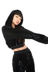 ベルベットフレームフーディージップアップ  / Velvet Flame Hoodie Zip-up (4168719106166)