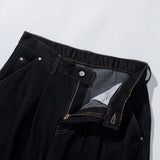 ディープタックポイントデニムパンツ / DEEP TUCK POINT DENIM PANTS - BLACK