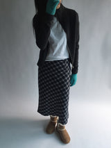 Turtleneck ribbed zip-up