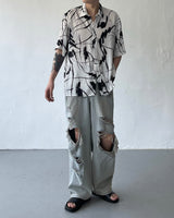 ドローイングパターンシャツ / OWN Drawing Pattern Shirt (2 colors)