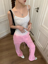 dot lace sleeveless top