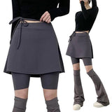 Jeans Strap Ribbon Skirt Leggings Skirt Pants