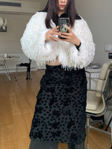 ブラックロングシースルースカート